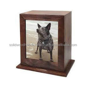 Marco de fotos para mascotas Urnas de madera Urnas de recuerdo de cremación hechas a mano de alta calidad - Product Image 3