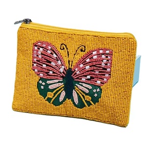Porte-monnaie en coton perlé CRYSTAL CRAFT, motif lettres pour le jour du match, fermeture originale, mini taille, fait main, mode, pour filles, rouge, avec dragonne - Product Image 5