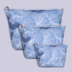 Pochette à main multi-usage en coton 100% certifié GOTS, imprimé floral ou design personnalisé, douce, confortable, séchage rapide, écologique - Product Image 4