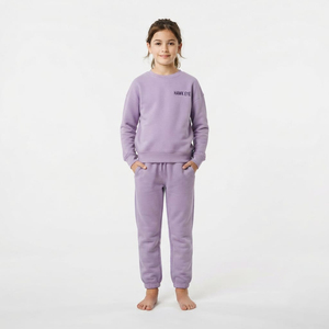 Two Piece Kids Tracksuit <b>Set</b> Crewneck Sweatshirt <b>Jogger</b> Pants Custom Logo Casual Clothing Factory Supplier - Product Image 5