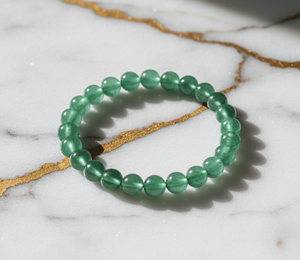 Handmade AAA Green Aventurine Round Bead Bracelet – Polished Gemstone Stretch Bracelet for <b>Men</b> & Women - Product Image 4
