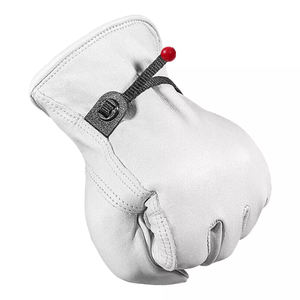 Nuevos Guantes de Trabajo Industriales de Diseño Personalizado, Duraderos, Suaves, de Cuero Vacuno Natural Blanco Premium, Guantes para Conductor de Camión - Product Image 3