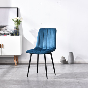 Silla de Comedor de Terciopelo en Oferta, Silla Tapizada con Patas de Metal para Hotel, Apartamento, Recepción, Sala de Espera y <span class=keywords><strong>Restaurante</strong></span> - Product Image 4