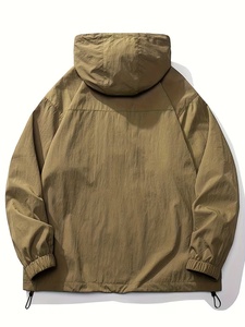 Veste coupe-vent en polyester écologique au design personnalisé, camouflage, streetwear, moto, randonnée, séchage rapide, veste en polyester pour homme, automne - Product Image 2