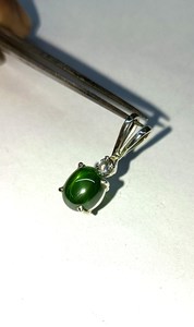 Bijoux de luxe vintage en saphir vert plaqué or, argent sterling 925, faits à la main, design élégant, pierres précieuses, cadeau d'anniversaire - Product Image 5
