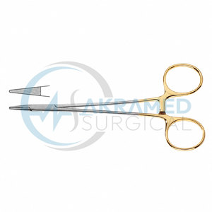 Porte-aiguille microvasculaire TC Premium en carbure de tungstène avec manche doré en acier inoxydable, instrument chirurgical certifié CE - Product Image 5