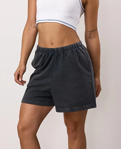 Conjunto Deportivo de Dos Piezas para Mujer, Estilo Urbano, Tejido de Algodón, Manga Corta, Capucha, Color Sólido, Corte Regular, Primavera-Verano, Casual - Product Image 3