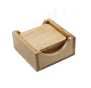 Dessous de verre décoratifs en bois de manguier pour table de bureau et maison - Product Image 1