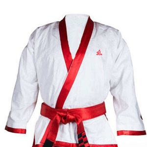 Ensemble d'uniformes de Taekwondo haut de gamme pour femmes, tendance, avec patchs brodés, personnalisable, en Spandex/Polyester, pour arts martiaux, 500g - Product Image 3