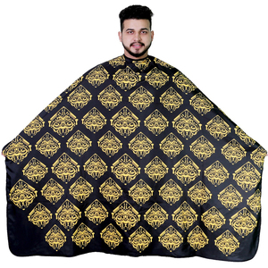 Cape de coiffure en polyester pour salon, 50x56 pouces, fermeture à boutons-pression, confortable, antistatique, accessoires professionnels pour barbier - Product Image 5