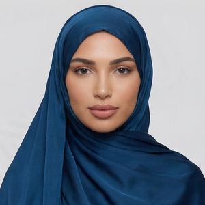 Pañuelos étnicos musulmanes de fábrica, hiyab instantáneo extragrande de jersey para mujer, diseño de algodón, pañuelo elástico suave, transpirable y a la moda. - Product Image 2