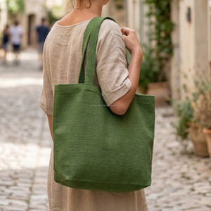 Bolso de hombro tejido a mano para verano, sencillo y suave, para ropa, compras, viajes, mercado, de la India. - Product Image 2