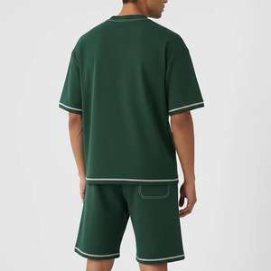 Conjuntos de Camisetas de Verano para Hombre con Estampado Personalizado OEM, 100% Poliéster de Secado Rápido, Cuello Redondo, Hombros Caídos, Estilo Urbano, Talla Grande - Product Image 2