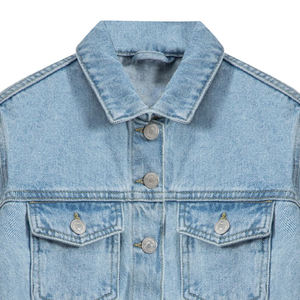 Veste en jean pour homme et femme, style streetwear japonais, vert et blanc, 100% coton, toile tricotée, coupe-vent, respirante, écologique, pour l'hiver - Product Image 3