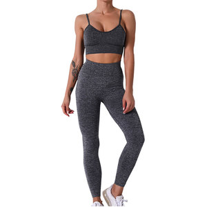 Conjunto Deportivo de Yoga de Color Sólido Personalizado OEM, Leggings de Cintura Alta para Mujer, Ropa Deportiva para Entrenamiento - Product Image 1
