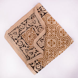 Bandana carré artisanal imprimé au bloc, unisexe, écologique, doux, style bohème, pour le cou et la tête, en coton, style Bagaru, vente en gros premium - Product Image 3