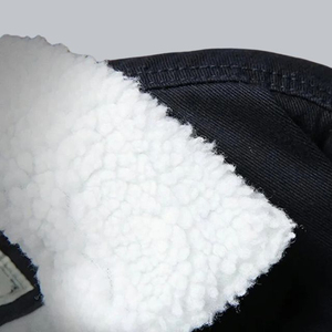 Men's High Quality Winter Thicker Jean <b>Jacket</b> With Fur Winter Design Varsity <b>Jacket</b> Fur Lined <b>Denim</b> <b>Jackets</b> With Fleece Fur Made - Product Image 3