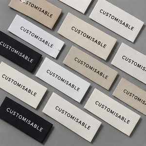 Étiquettes tissées personnalisées rectangulaires en coton, à coudre, lavables, avec bords coupés à chaud, pour vêtements, chapeaux, chaussures - Product Image 3