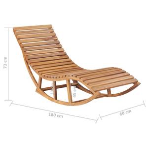 Chaise longue inclinable en teck résistant aux intempéries avec coussin en tissu doux - Product Image 3
