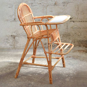 Silla de alimentación de ratán de la más alta calidad para niños, silla alta para bebés, precio de fábrica. - Product Image 4