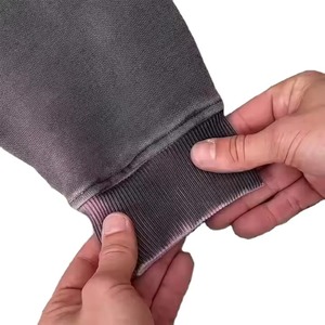 Sudadera con Capucha Corta de Algodón Tejido Grueso para Invierno, Estilo Vintage, Lavado Desgastado, Informal para Hombre, a la Moda, Resistente al Viento e Impermeable - Product Image 6