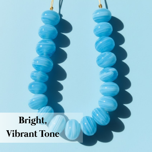 Cadena de Cristal Rondelle con Rayas Púrpuras |   Espaciador de Disco Pulido Hecho a Mano de 12-16mm para Pulseras de 8 Pulgadas, Proyectos Creativos de Joyería DIY - Product Image 4