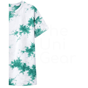 Camiseta de manga corta con cuello redondo y estampado tie-dye para hombre, informal, de punto, corte regular. - Product Image 3