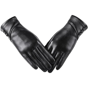 <b>Mens</b> Fashion Leather Driving <b>Gloves</b> With Soft Lining And Touchscreen Fingertips For Casual Winter Use - Product Image 1