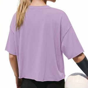 T-shirt court personnalisé avec logo imprimé, t-shirt basique sexy à manches courtes, 100% coton, haut pour femmes, streetwear, gym, t-shirt court confortable - Product Image 3