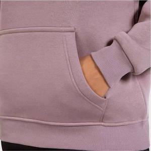Casual Solid Knitted Hoodies for Woman Cotton Fleece Regular Fit Hoodie Women's Clothing Pullover Hoodies Sweatshirts for Sale - Product Image 4
