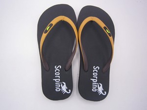 Scorpino – Chaussons d'extérieur d'hiver noirs et jaunes en caoutchouc naturel, antidérapants, imperméables, légers, à bout ouvert, tongs d'été - Product Image 2