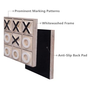 Jeu de Tic Tac Toe en Bois en Gros, Décoration Rustique pour Table Basse, Jouet Éducatif Interactif, Jeu de Table XO Personnalisé Tic Tac Toe - Product Image 4