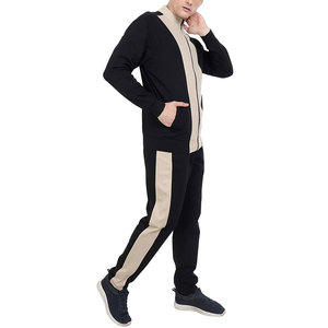 Survêtement Homme Color Block avec Fermeture Éclair Intégrale, Col Montant, Décontracté, Poches Latérales, en Polyester et Coton, 2026 - Product Image 2