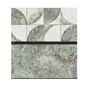 Carreaux de céramique pour salle de bain, prix bas, aspect marbre, blanc ondulé, 300x600, carreaux muraux - Product Image 4