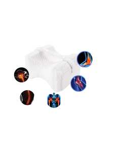 หมอนขาไม้ไผ่คุณภาพสูงสำหรับการนอนหมอนรองเข่าเมมโมรีโฟมถักแบบพกพา - Product Image 2