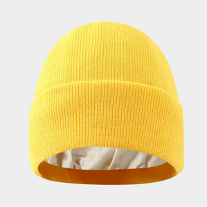 Gorro de Punto para Otoño e Invierno, Gorro Protector de Doble Cara para Peinado, Gorro de Punto Cálido y Suave, Nuevos Estilos, Gorro para el Frío - Product Image 3