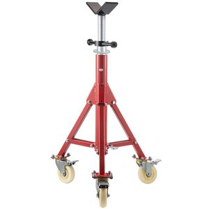 Adjustable Height 28 52 Inch 2500LBS Casters Folding Portable <b>Pipe</b> Jack <b>Stand</b> V-Head <b>Pipe</b> Jacking Machines - Product Image 1