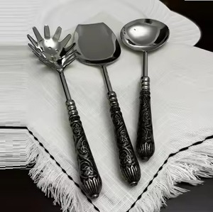 Luxury <b>Buffet</b> Service Salad <b>Server</b> Set Stainless Steel Food Serving Accessories - Product Image 1