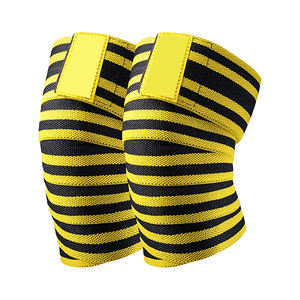 สายรัดยกน้ำหนัก ผ้าสแปนเด็กซ์และไนลอน ป้องกันระดับมืออาชีพ รองรับหัวเข่า ระบายอากาศได้ดี ผ้าพันเข่าสำหรับออกกำลังกาย ปลอกป้องกันหัวเข่า - Product Image 1