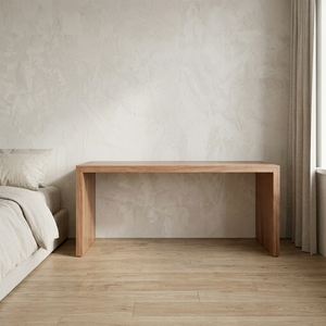 Mesa Consola Moderna de Madera Sólida con Diseño de Cascada, Mesa de Entrada Minimalista, Mesa de Sofá con Acabado de Madera Natural, Mueble Decorativo para Pasillo - Product Image 2
