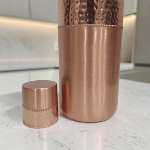 Modern Eco-Friendly Copper Bottle with Drinking <b>Cup</b>. ( Certified pure copper ) - Product Image 5