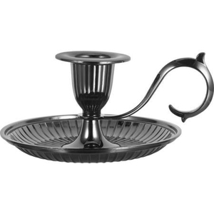 <b>Black</b> Metal <b>Candlestick</b> Holder With Loop Base Circular Design For Taper Candle Home Decoration Vintage Iron Chamber Stick - Product Image 4