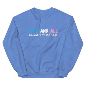 เสื้อสเวตเชิ้ตแขนยาวพิมพ์ลายกราฟิก Jack and Jill Legacy Maker สำหรับทุกเพศ สวมใส่สบาย คอกลม สไตล์ลำลอง รับผลิตตามสั่ง ขายส่ง เสื้อผ้าสตรีทแวร์ - Product Image 1