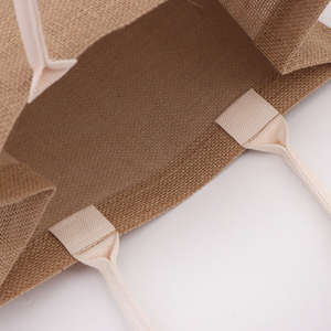 Grand sac fourre-tout en jute pour les courses et le marché des légumes - Product Image 3