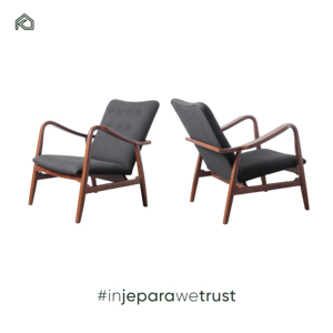 Fauteuil de style américain pour hôtel et café, chaise longue individuelle en bois, chaises de salon avec revêtement en tissu - Irza - Product Image 1