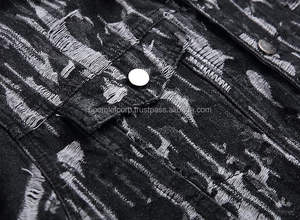 Chaquetas Vaqueras de Invierno con Cuello Alto para Hombre, Marca Boomletcorp, las Más Populares, Color Negro Cómodo con Estilo Desgarrado, Alta Calidad - Product Image 4