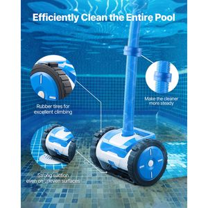 Limpiador y barredor automático de piscinas 2 en 1 con succión lateral, limpiador de remolinos y accesorio de limpieza de piscinas - Product Image 2