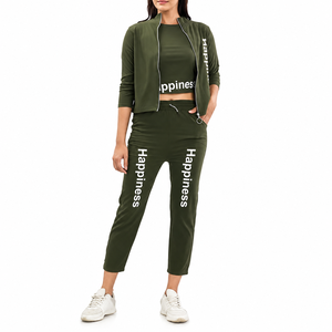2026 High Quality Outdoor Sport 3 Piece Set OEM Custom Sweatsuit Set Training Jogging Wear Jogger Set <b>Tracksuit</b> - Product Image 1