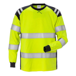 Customized Logo Hi Vis High Reflective Tape T-<b>Shirts</b> Breathable Long Sleeve Safety Construction Working T-<b>Shirts</b> for Men - Product Image 1