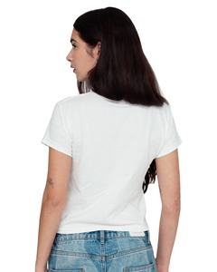 Camiseta Corta Personalizada con Logotipo para Mujer, de Algodón Acordonado Suave, Corte Ajustado, Manga Corta, Estilo Crop Top, Fabricante Mayorista de Pakistán - Product Image 1